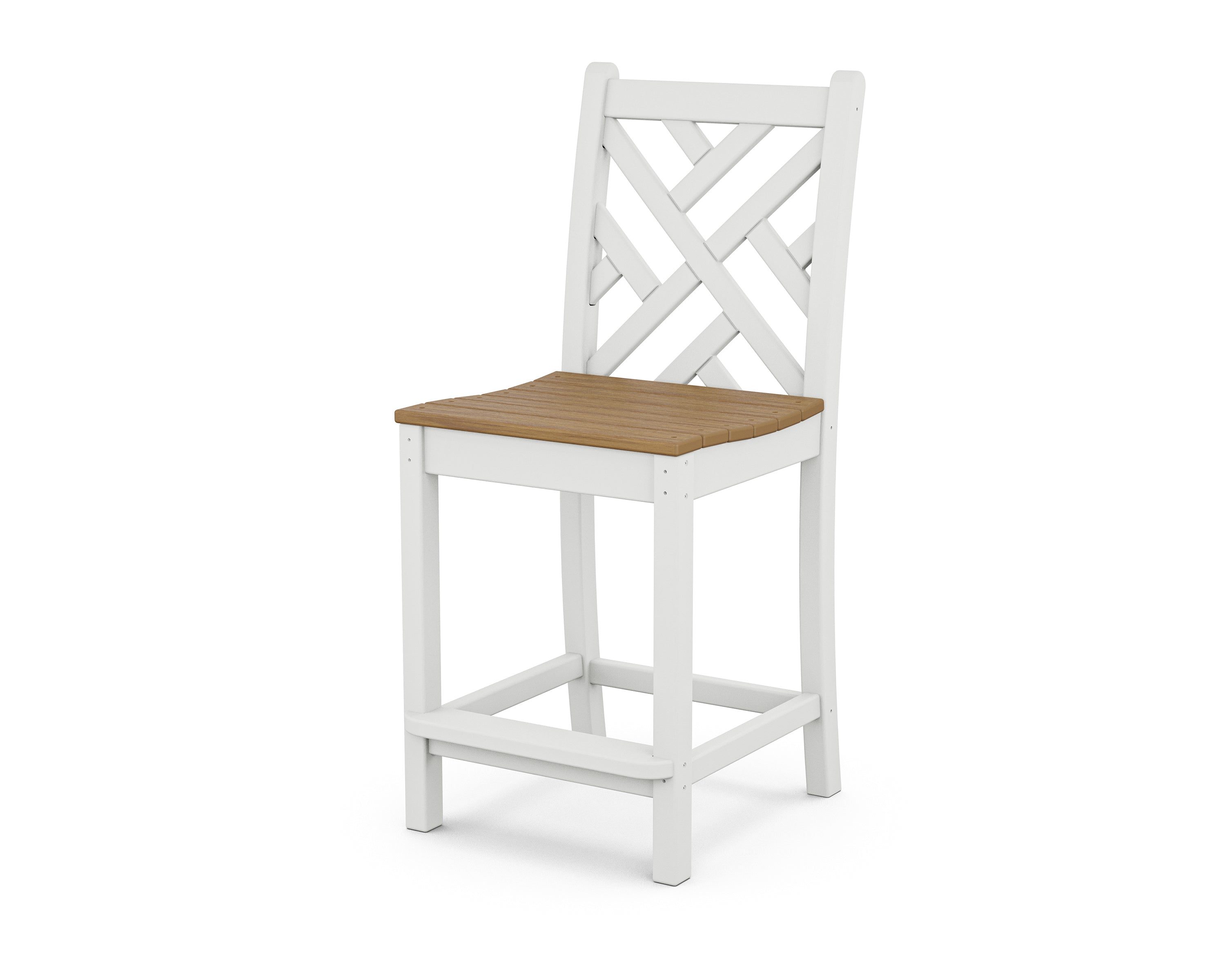 POLYWOOD Chippendale Counter Height Bar Stool - Durable Outdoor & Indoor Dining Chair for Kitchen, Patio, and Restaurant Use
