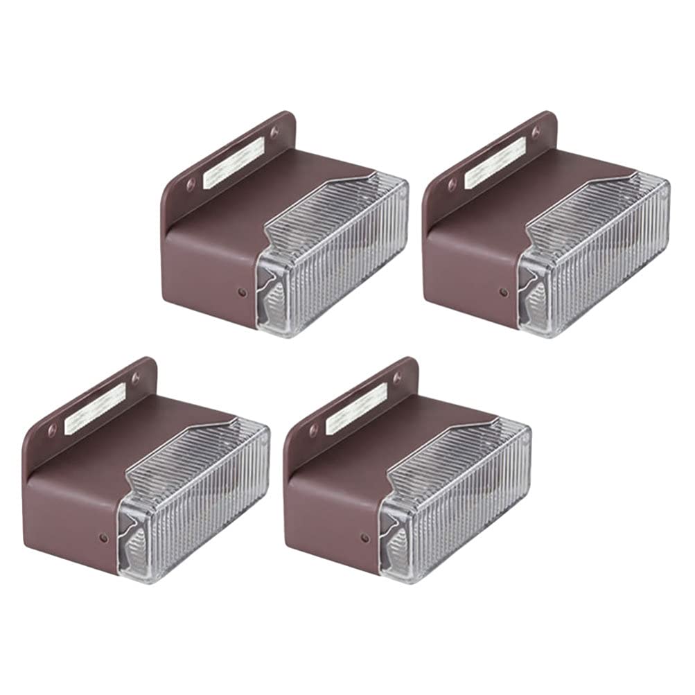 UPKOCH 4 Pack Solar Lights Outdoor Waterproof - Wireless LED Step Lights for Fence, Deck, Walkway, Patio, Stairs, Garden & Backyard - Solar Powered Landscape Lighting for Nighttime Safety & Ambiance