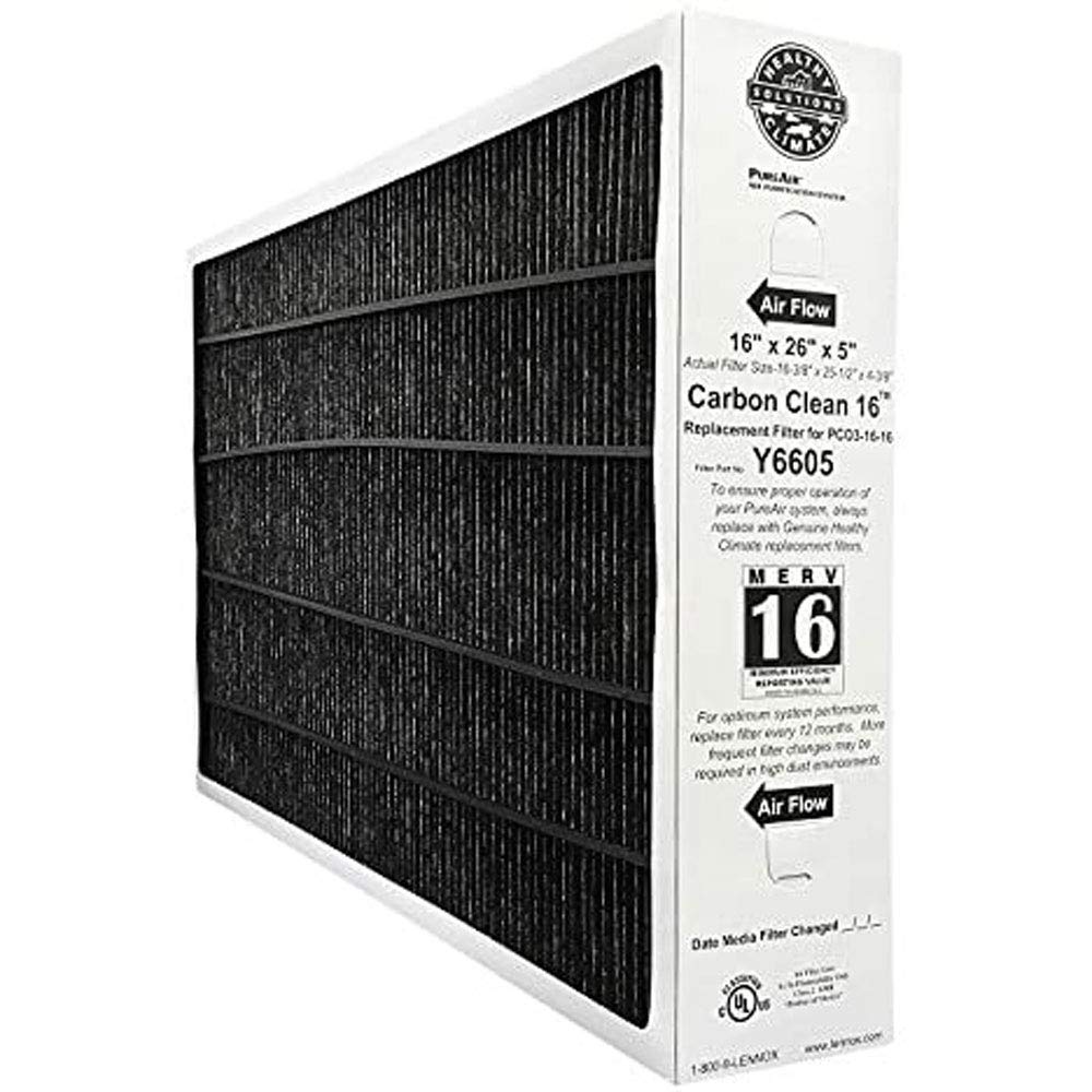 Lennox Y6605 16x26x5 MERV 16 Air Filter Replacement for PureAir PCO3-16-16 Air Purifier - 5 Pack - High Efficiency HVAC & Home Air Cleaner for Allergies, Dust & Pet Dander - Ideal for Bedrooms, Living Rooms & Offices