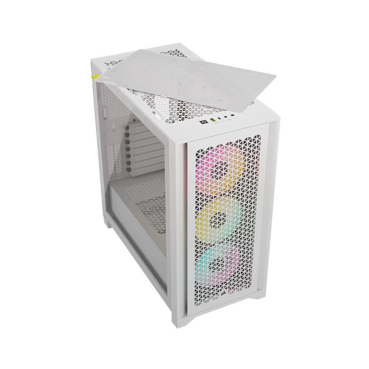 Corsair iCUE 4000D RGB Airflow Mid Tower ATX PC Case - White Tempered Glass, High Airflow Design for Gaming & Streaming Setup