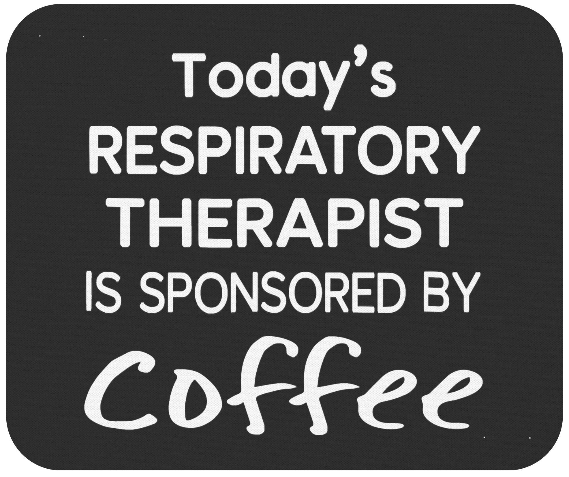 9 Inch Funny Coffee Themed Mousepad - Cute Cafe Design for Respiratory Therapists & Coffee Lovers - Perfect for Office, Gaming & Home Workspace