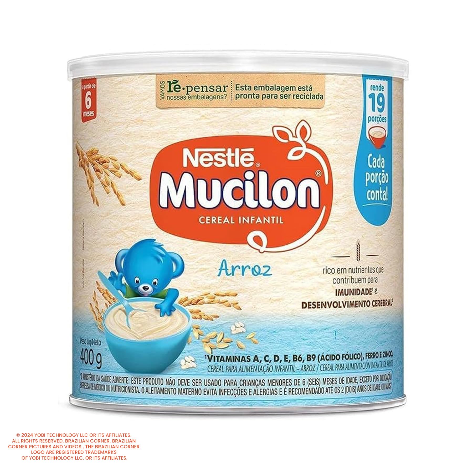 Nestle Mucilon Rice & Corn Cereal Combo - 14.10oz Each (400g) | Probiotic & Nutrient-Rich Baby Food | Perfect for Infants & Toddlers | Easy-to-Digest First Foods for Breakfast or Snack Time