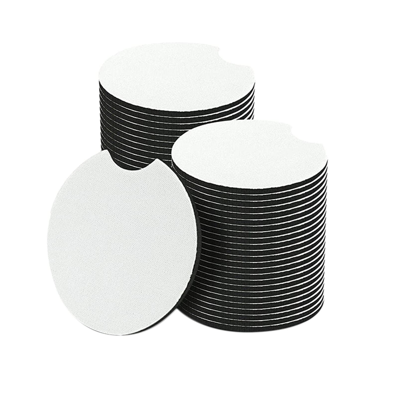 AMLESO 50 Pack Bendable Sublimation Cup Coasters - Heat Transfer Blank Cup Mats for DIY Painting Projects, Drink Holders, Bathroom & Car Accessories - Perfect for Home Decor, Gifts & Crafting