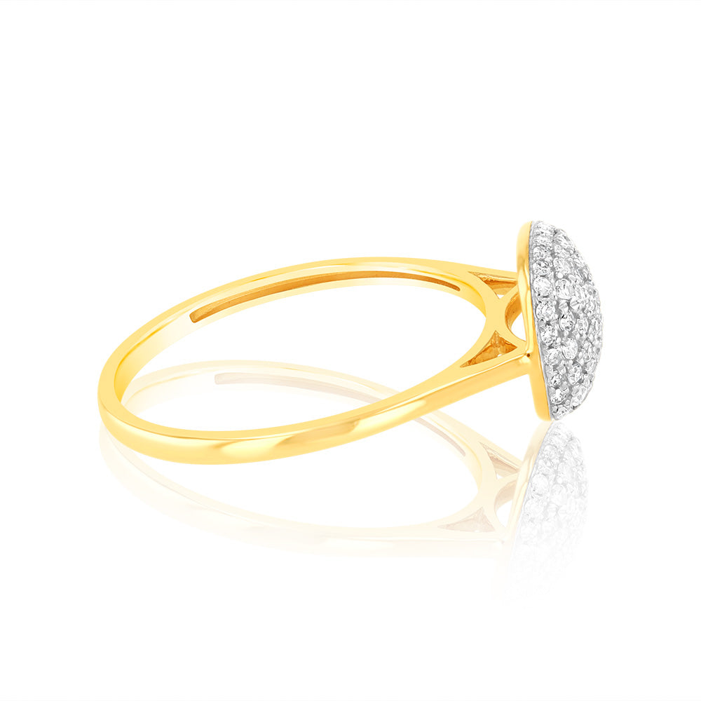 0.30 Carat Diamond Dress Ring in 9ct Yellow Gold - Elegant Women's Jewelry for Weddings, Anniversaries & Special Occasions