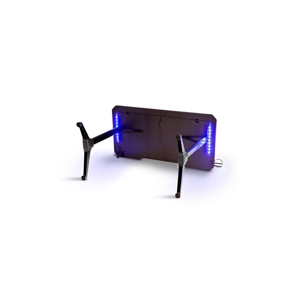 UrbanPro Black Gaming Desk with LED Lighting - Ergonomic Computer Desk for Home Office & Gaming Setup