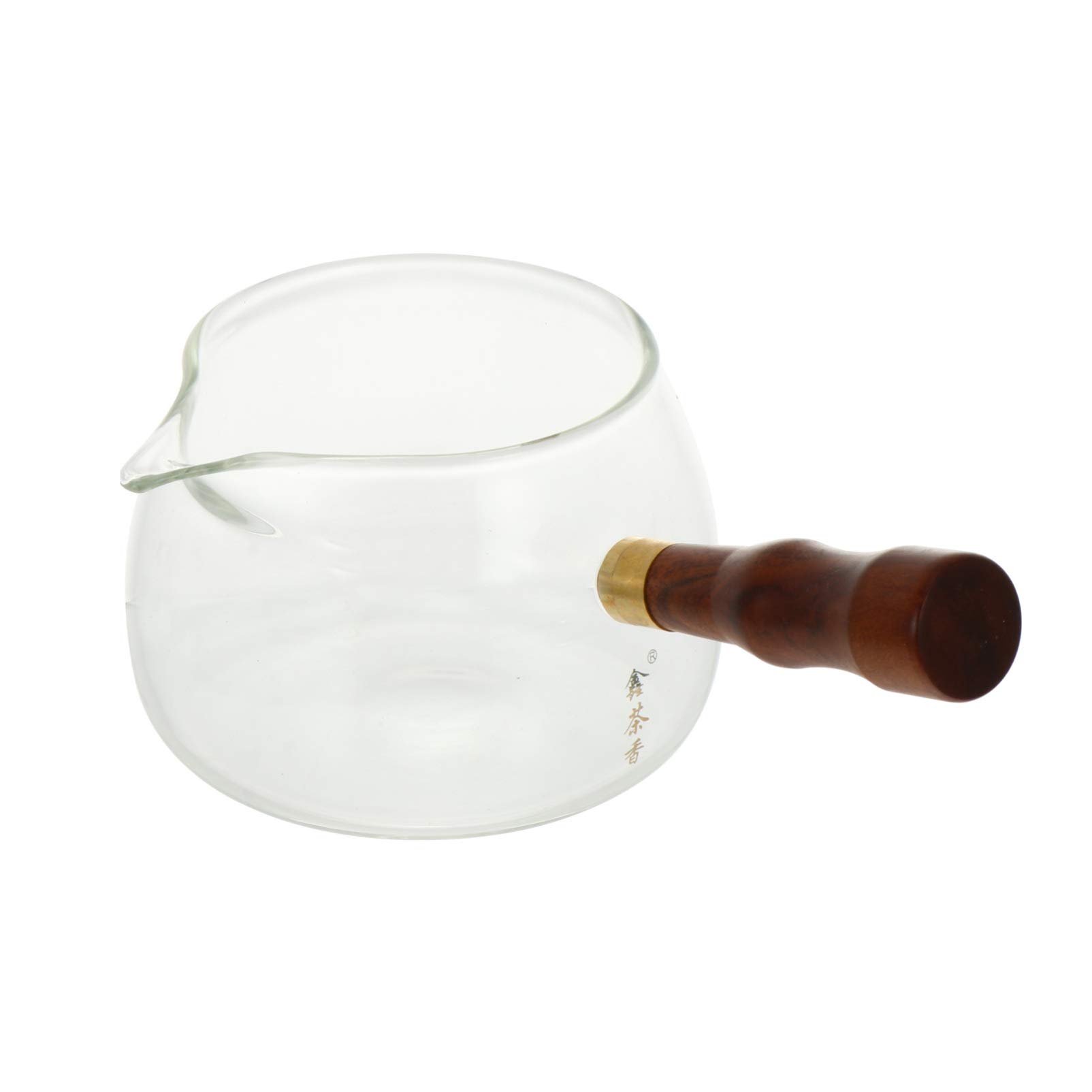 Premium Glass Espresso Cup & Chinese Gongfu Tea Pitcher - Cha Hai Tea Serving Pitcher with Pour Spout, Milk Creamer for Coffee, Tea Ceremony & Home Bar Use