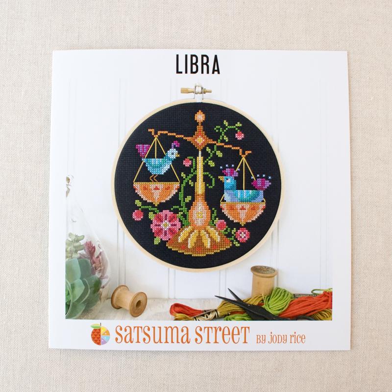 Libra Zodiac Cross Stitch Pattern - DIY Embroidery Kit for Home Decor, Wall Art & Gift Ideas