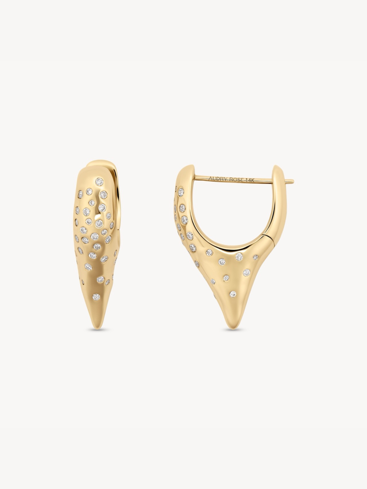 Diamond Studded Pointed Hoop Earrings for Women - Elegant & Trendy Jewelry for Parties, Weddings & Special Occasions