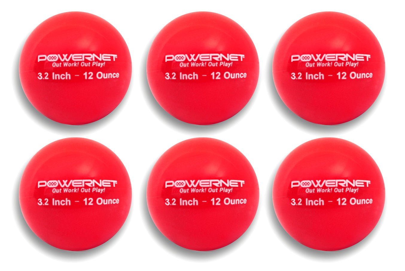 PowerNet Weighted Training Balls 3.2 Softball Size - 6 Pack for Strength Training, Softball Practice & CrossFit Workouts | Perfect for Athletes, Coaches & Fitness Enthusiasts