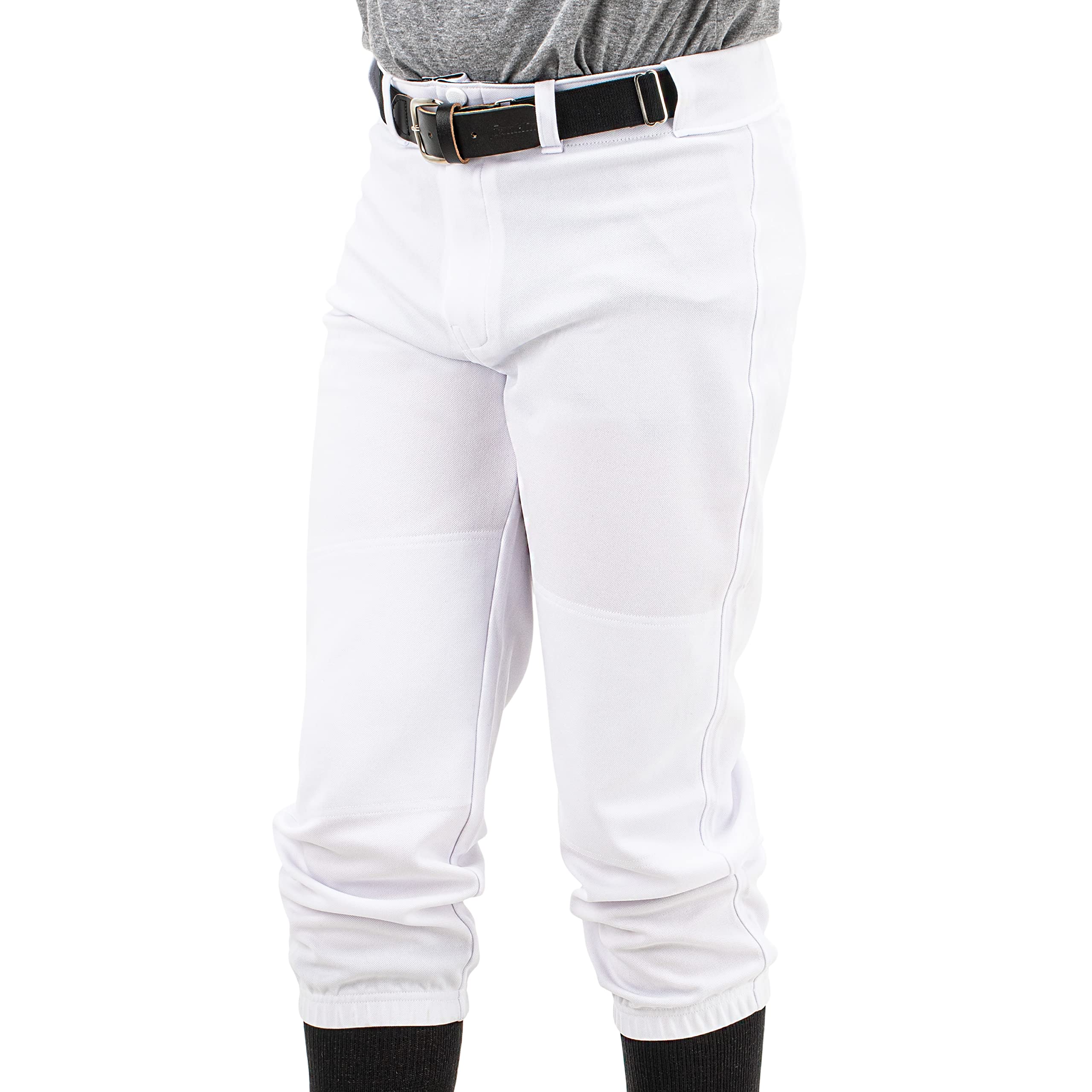 Franklin Sports Youth Baseball & Softball Pants - Knee High, Relaxed Fit for Kids - White, Black & Grey - Perfect for Little League Games & Practice Sessions