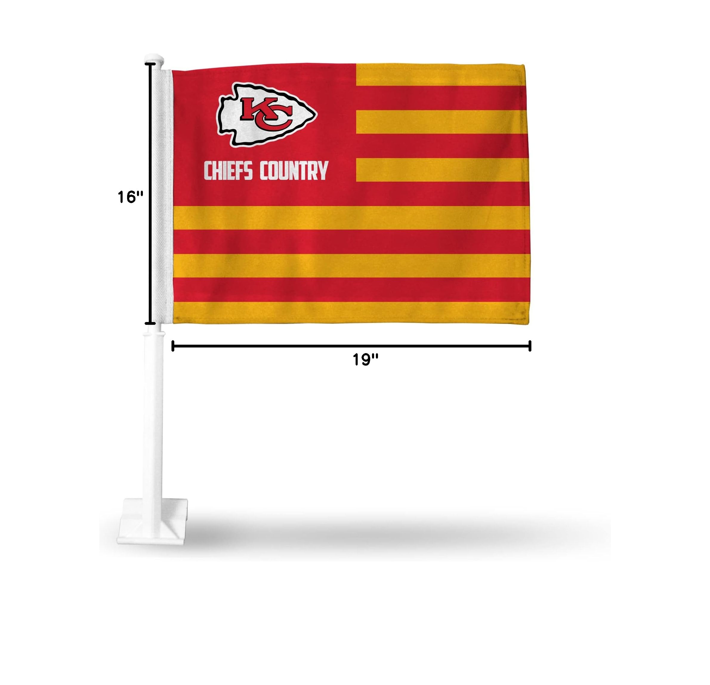 NFL Car Flag Double Sided - Officially Licensed Team Logo - Durable Polyester Car Accessory for Game Day Tailgating & Road Trips
