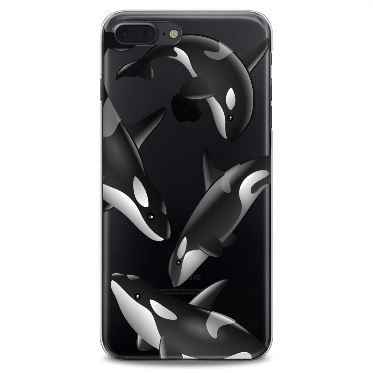 Premium Flexible TPU Phone Case for iPhone 16/15/14/13/12/11 Pro Max/Plus/Mini/XS/XR/X/8/7/6/5/SE - Cute Whale Print Silicone Cover with Slim Clear Design - Perfect for Women Girls Teens & Animal Lovers (Home Office Travel Protection)