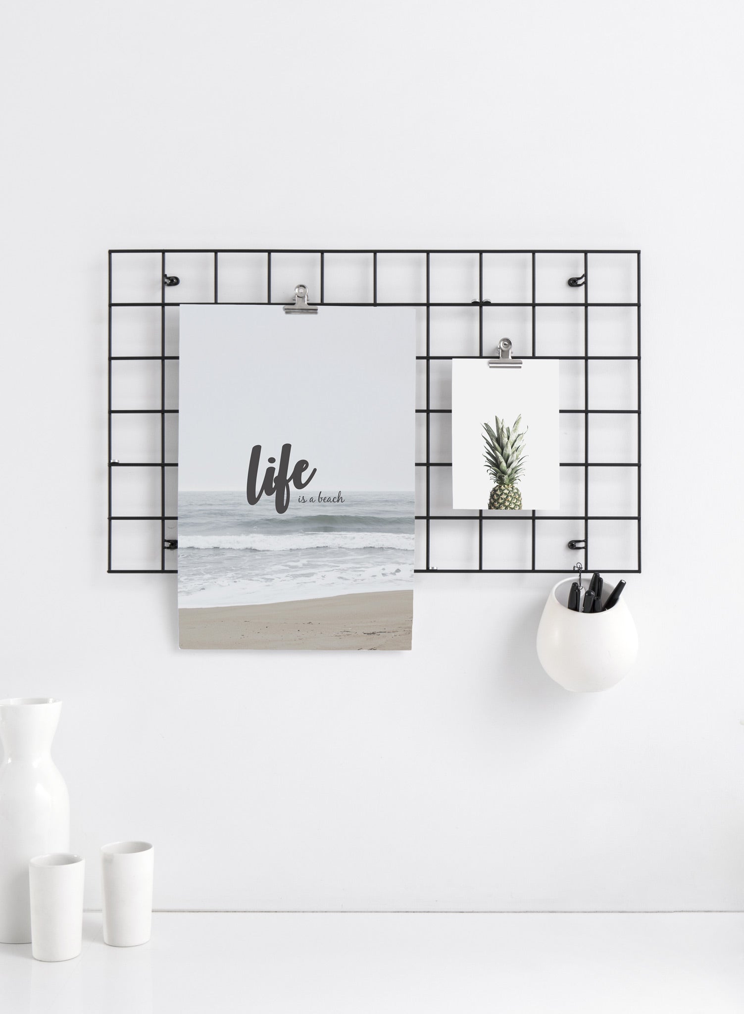 Life Is A Beach Wall Art Poster - Coastal Decor for Living Room, Bedroom & Office - Perfect Beach House Decor & Summer Vacation Gift Idea