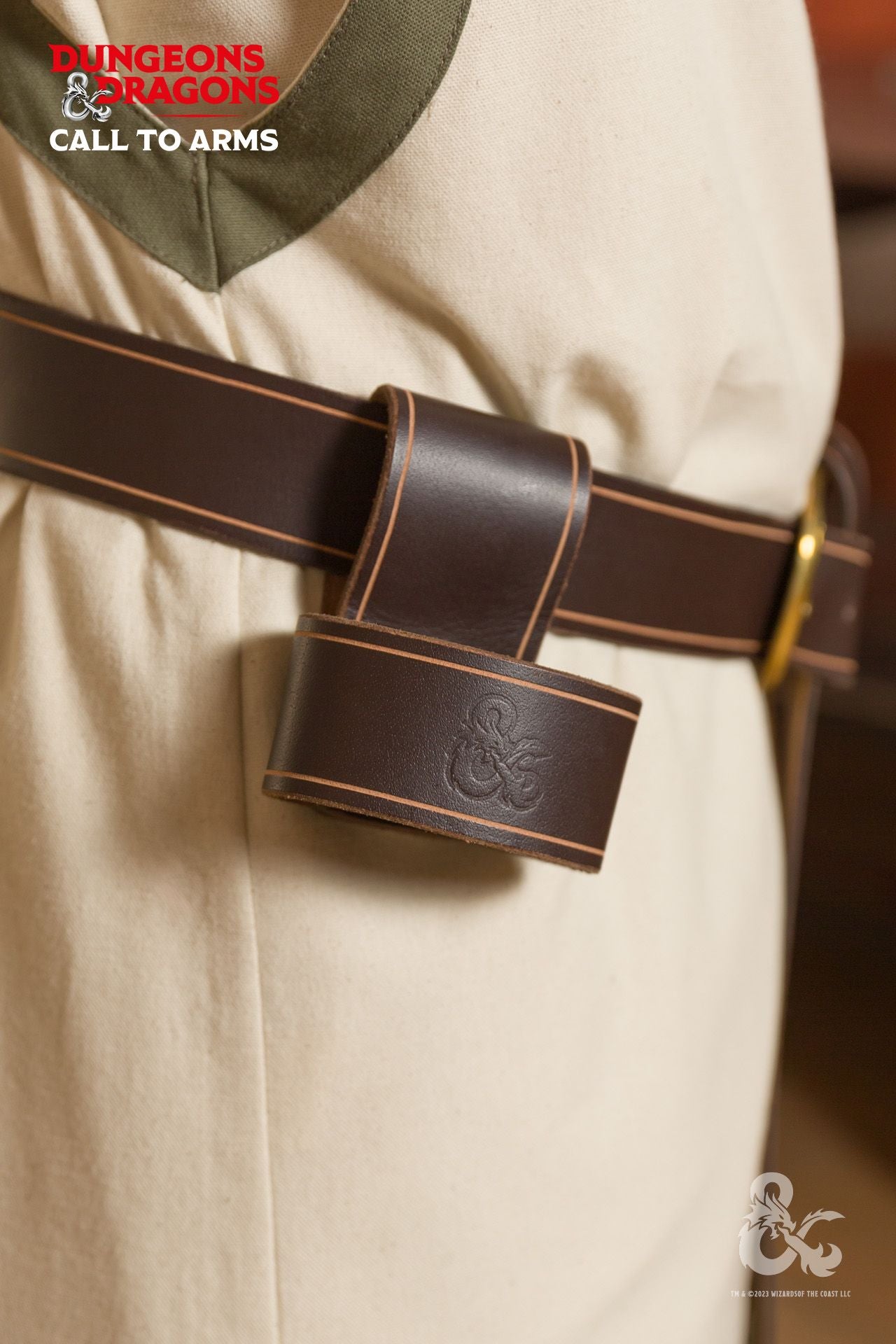 Dungeons & Dragons Weapon Holder - Brown Leather Scabbard for Swords & Daggers - Perfect for RPG Gaming, LARP, and Cosplay