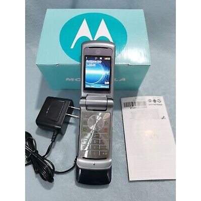 Unlocked Motorola MOTOKRZR K1 GSM Cell Phone - Black | Retro Flip Phone for Collectors & Vintage Tech Enthusiasts