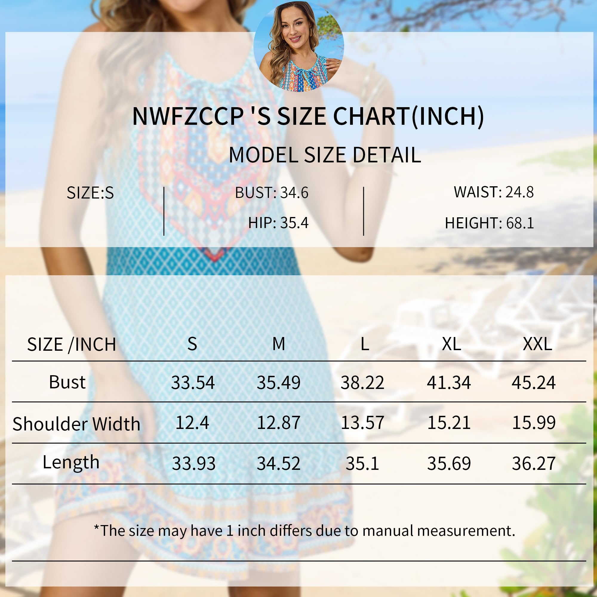 Women's Summer Dresses - Rope Tie Neck Sleeveless Sundress with Pockets | Chic Casual Beach Dress for Vacation, Pool Party & Outdoor Activities