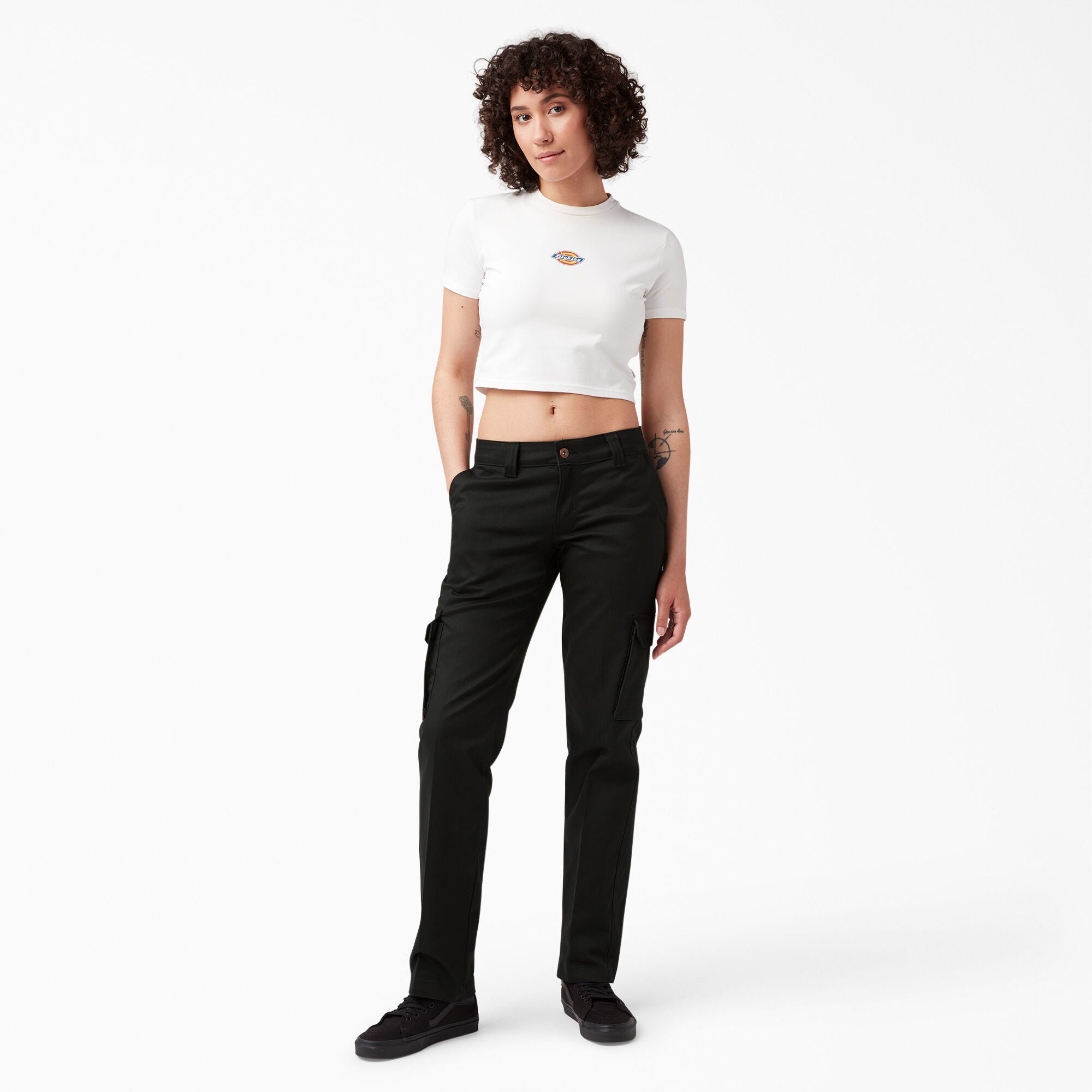 DICKIES Women's Relaxed Fit Cargo Pants - Comfortable Work Pants with Multiple Pockets for Outdoor, Hiking & Casual Wear