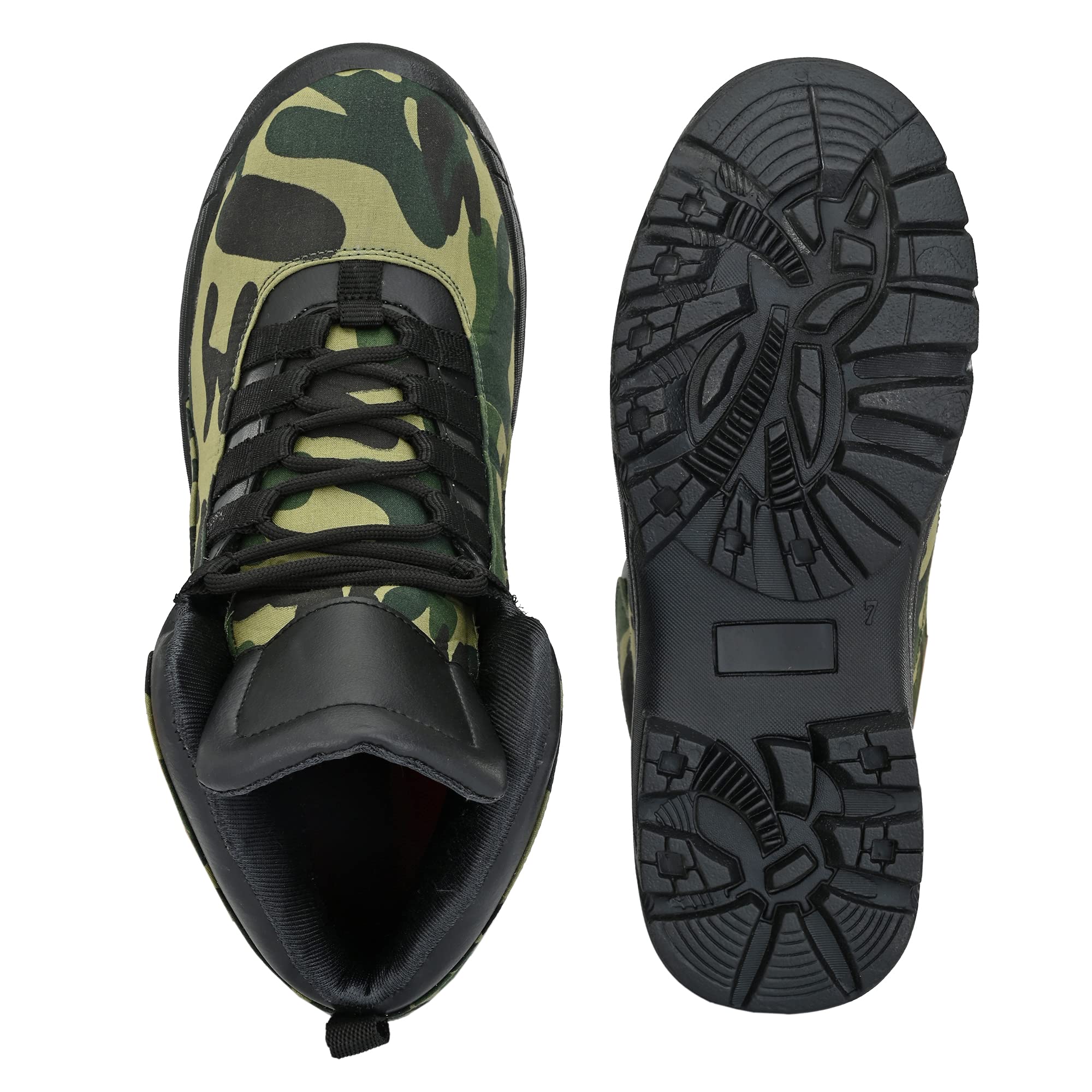 **Men's Lightweight Anti-Slip Hiking Boots - Mid Top Ankle Trekking Shoes for Outdoor Adventures, Work & Hiking - Durable & Comfortable for Trails, Camping & Daily Wear**