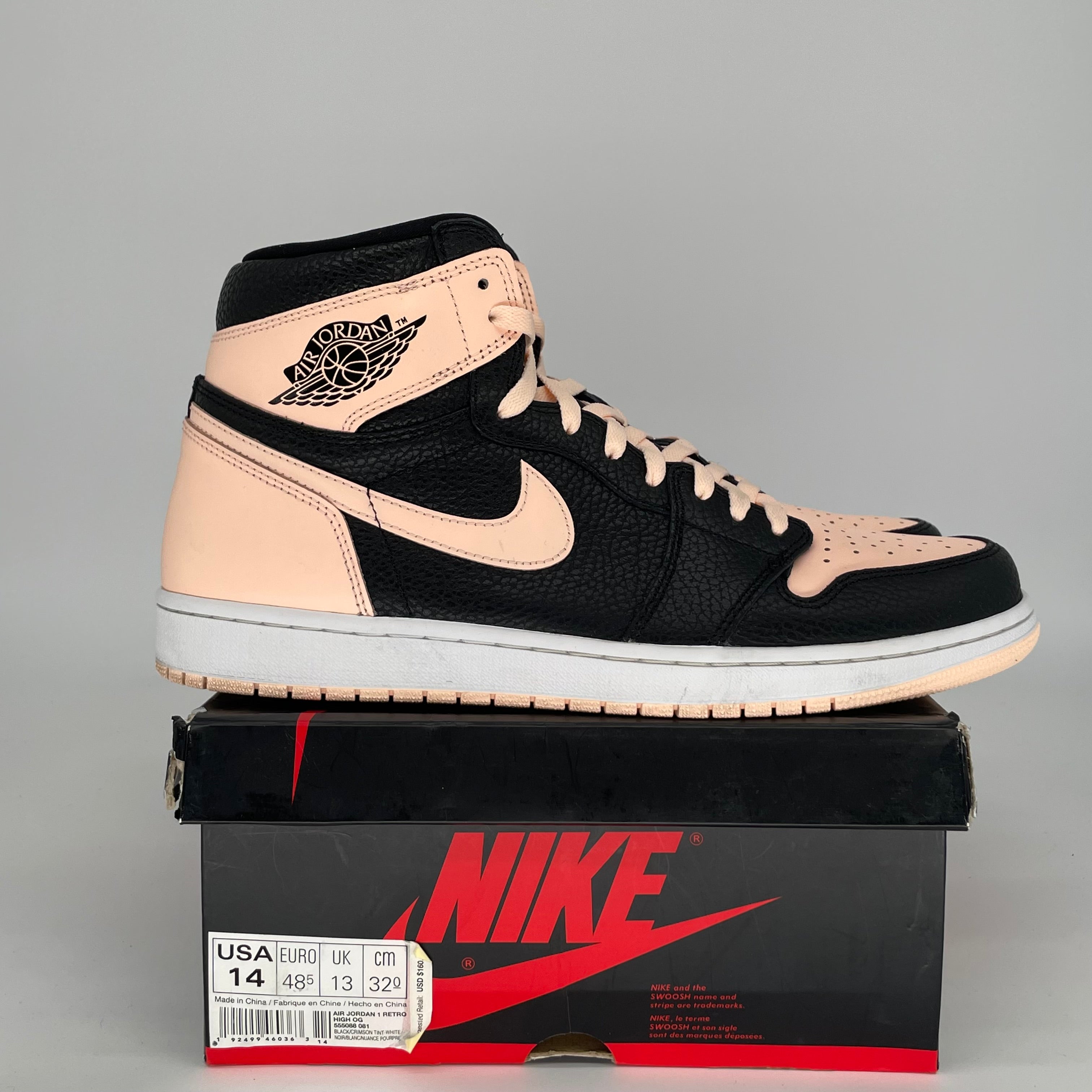 AIR JORDAN 1 CRIMSON TINT SIZE 14 MEN'S BASKETBALL SHOES 555088-081 - Perfect for Streetwear, Sneaker Collecting & Basketball Games