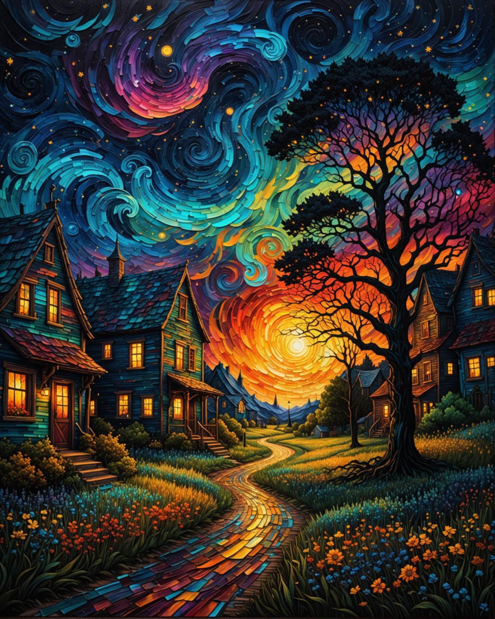 Starry Night Paint by Numbers Kit for Adults - Beginner-Friendly Moon Acrylic Painting on Canvas, DIY Oil Painting Kit (16x20 Inch) - Perfect Gift & Home Wall Decor for Relaxation & Stress Relief