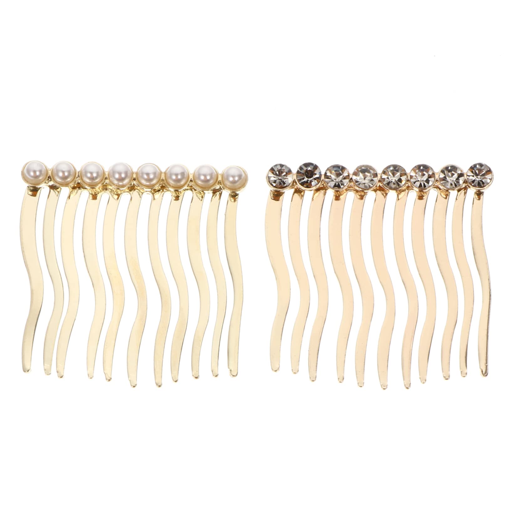 FOMIYES 2-Pack Rhinestone Metal Hair Claw Clips for Women - Elegant Wedding Bridal Hair Accessories, Veil Comb & Bangs Comb - Perfect for Special Occasions, Parties and Everyday Styling