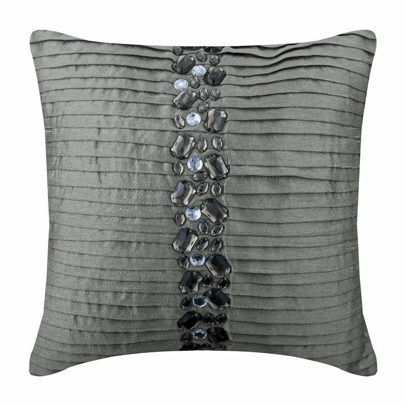 Almost Real Light Brown Art Silk Decorative Euro Sham Pillow Cover - Luxury Bedroom Decor for Home Styling & Sofa Accents