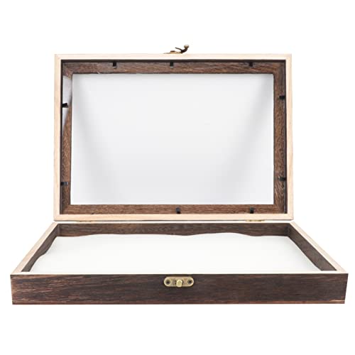 Cabilock Wooden Insect Specimen Display Case - Clear Glass Shadow Box Frame for Plants, Dry Flowers & Memorabilia - Perfect for Home Decor, Science Classrooms & Nature Collections