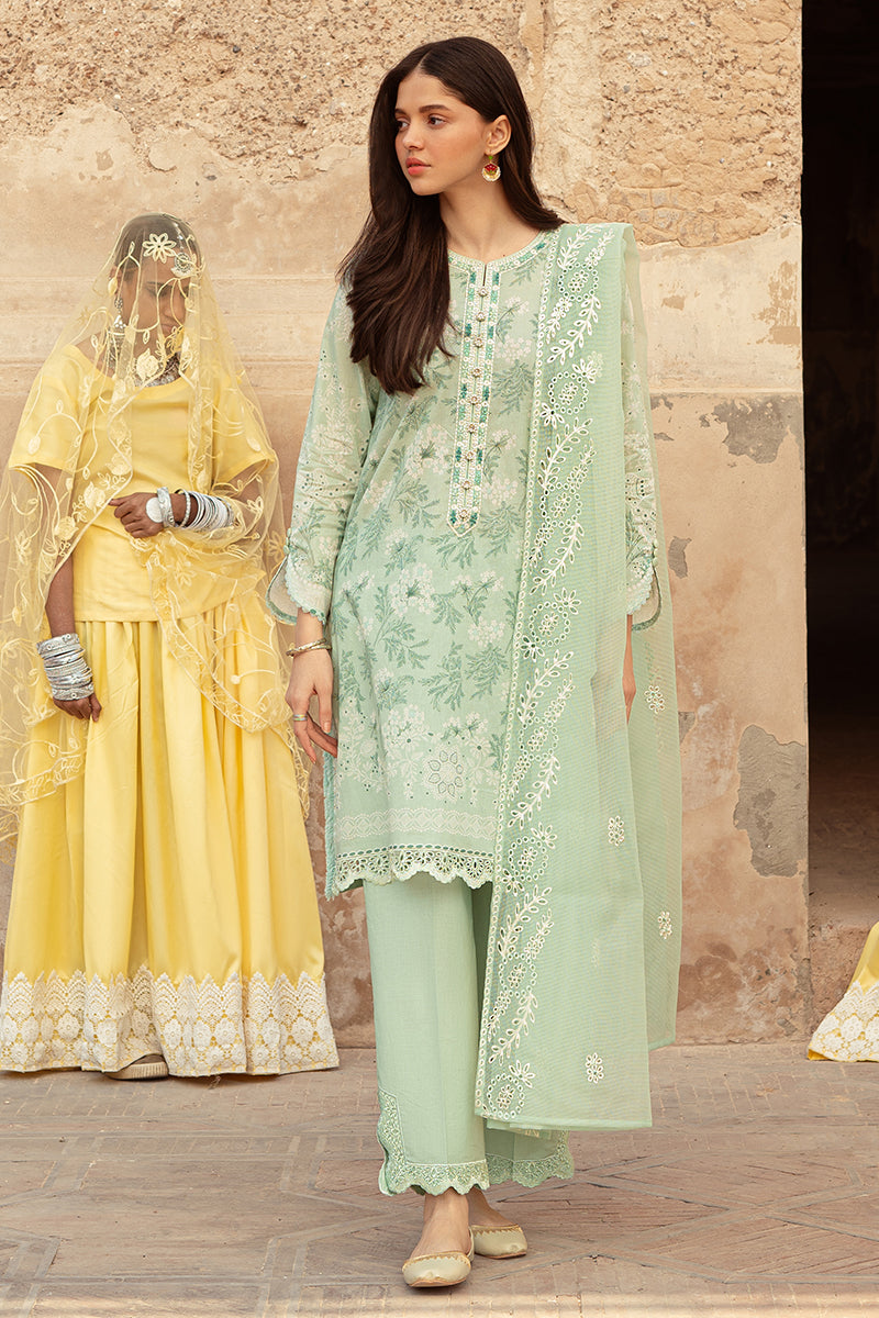 ICE LILY 3-Piece Lawn Printed Suit Set - Floral Design Women's Summer Outfit for Casual Wear, Parties & Special Occasions