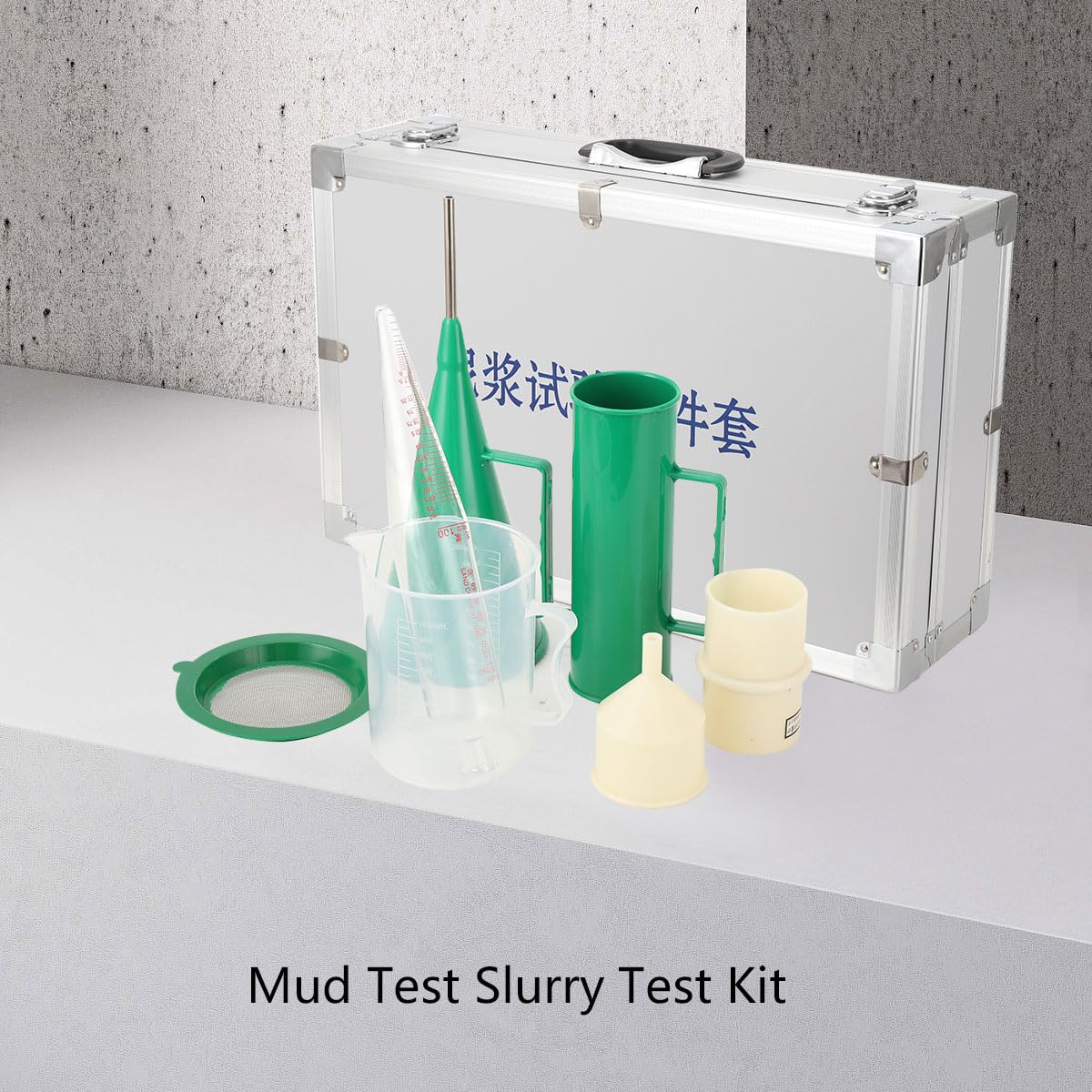 **Professional Slurry Test Kit - Mud Hydrometer, Viscometer, Marsh Funnel & Sand Content Meter for Accurate Mud Testing | Ideal for Drilling, Construction & Soil Analysis**