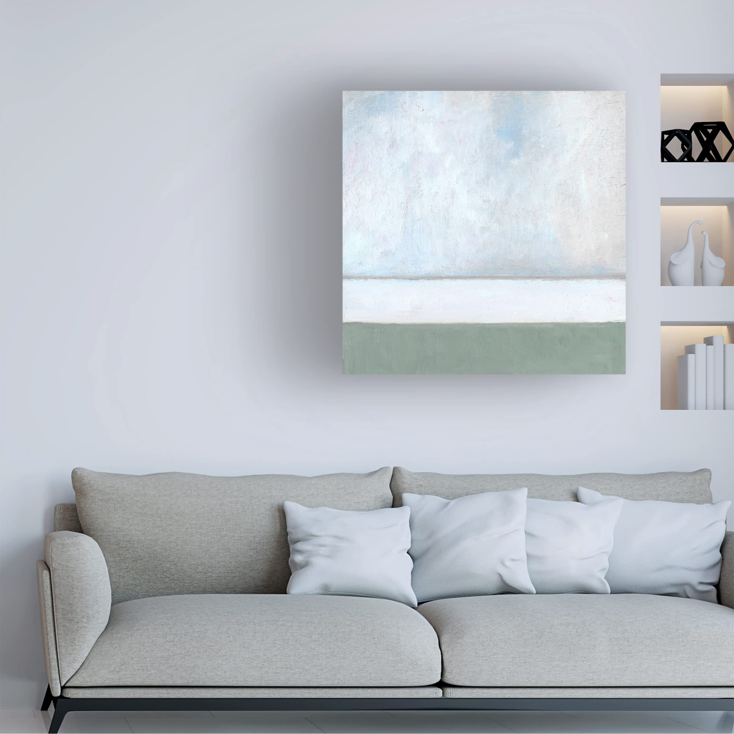 Carol Young 'Seagrass Mist I' Canvas Wall Art Print - Coastal Beach Decor for Living Room, Bedroom & Office | Trademark Fine Art Collection