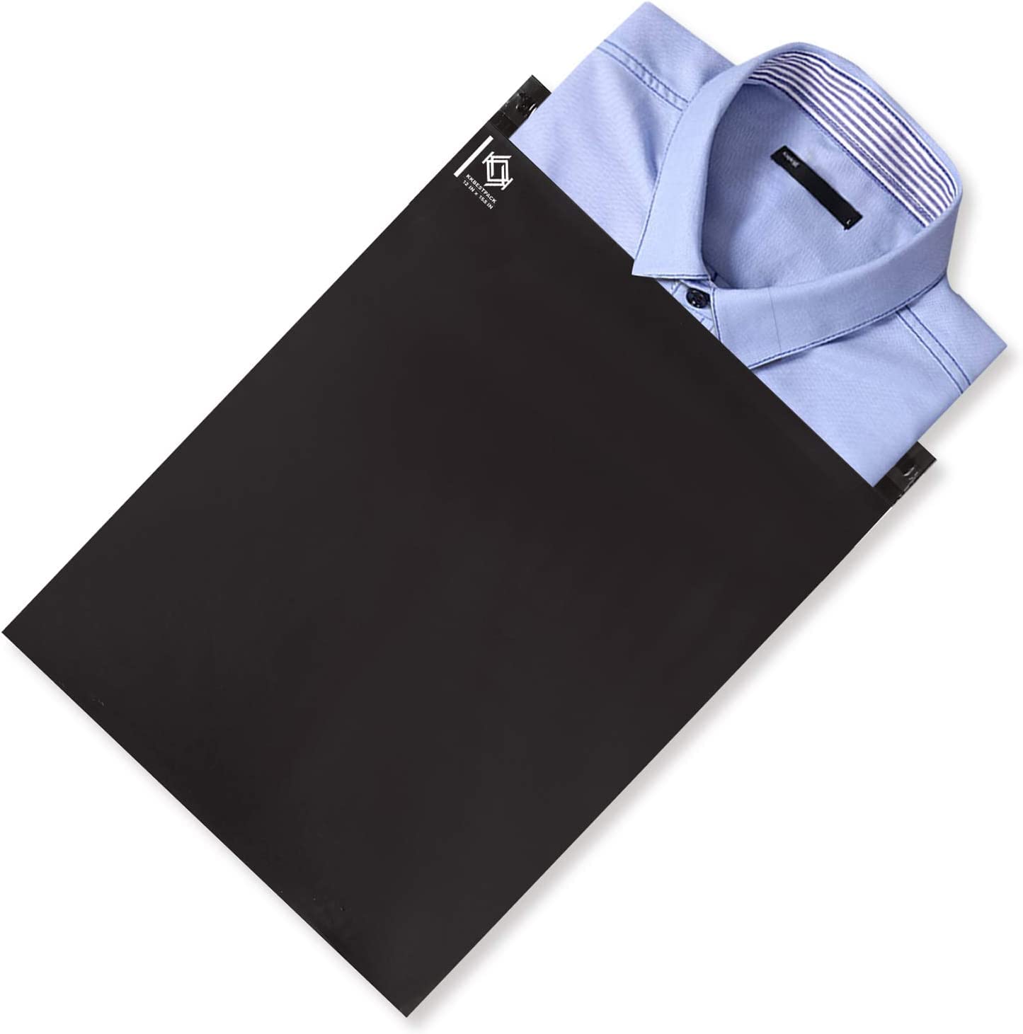 KKBESTPACK 12x15.5 Inch 500-Piece Poly Mailer Envelopes - Self-Sealing Waterproof Shipping Bags for Ecommerce, Online Stores & Small Businesses (Black) - Ideal for Shipping Clothes, Books & Lightweight Packages - Perfect for Amazon FBA, Etsy Sellers & Home Business Shipping Needs