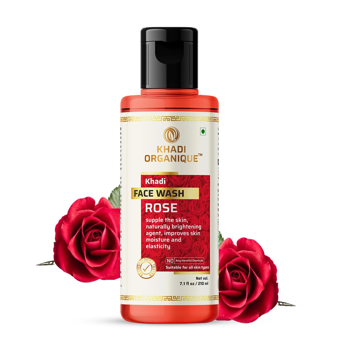 Khadi Organique Lavender & Ylang Ylang Body Wash with Rose Face Wash Combo Pack - Natural Ayurvedic Skincare Set for Relaxation & Glowing Skin - Perfect for Spa Day, Self-Care Routine & Gift Giving