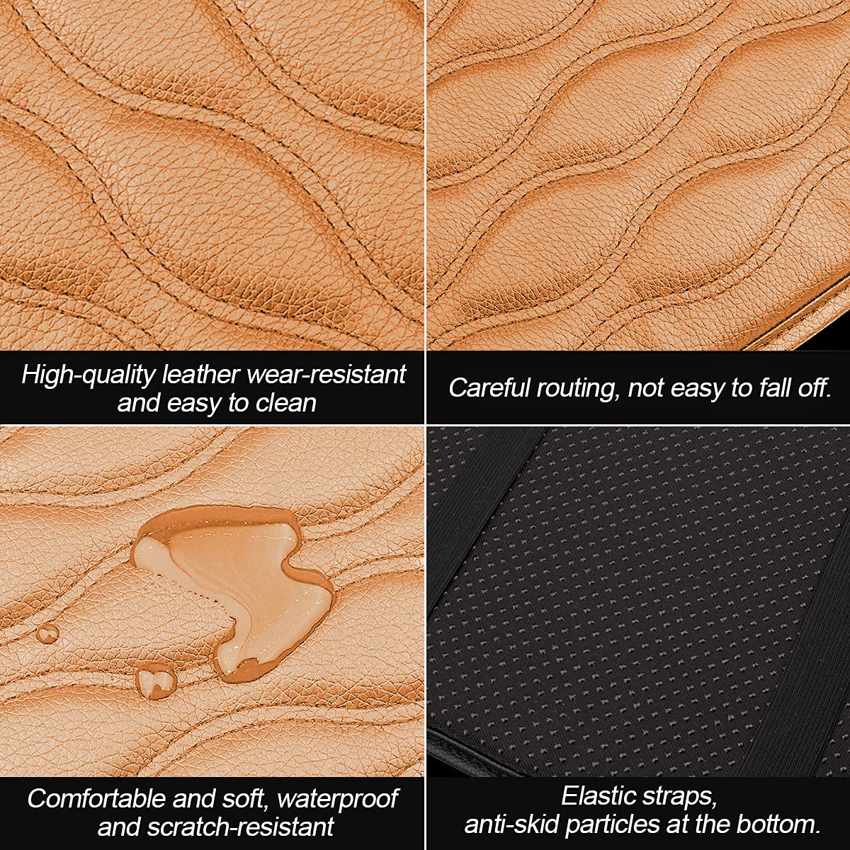 Premium PU Leather Car Center Console Cover - 11.4