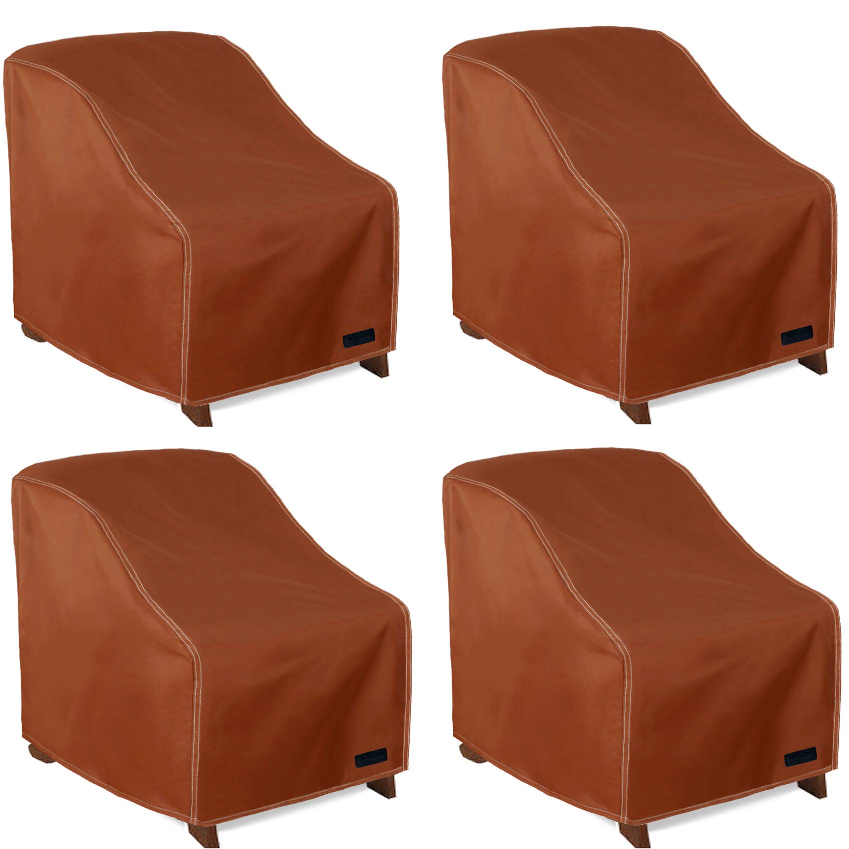 Waterproof Heavy Duty Patio Chair Covers 4 Pack - Outdoor Furniture Covers for Deep Seat Dining Chairs (28