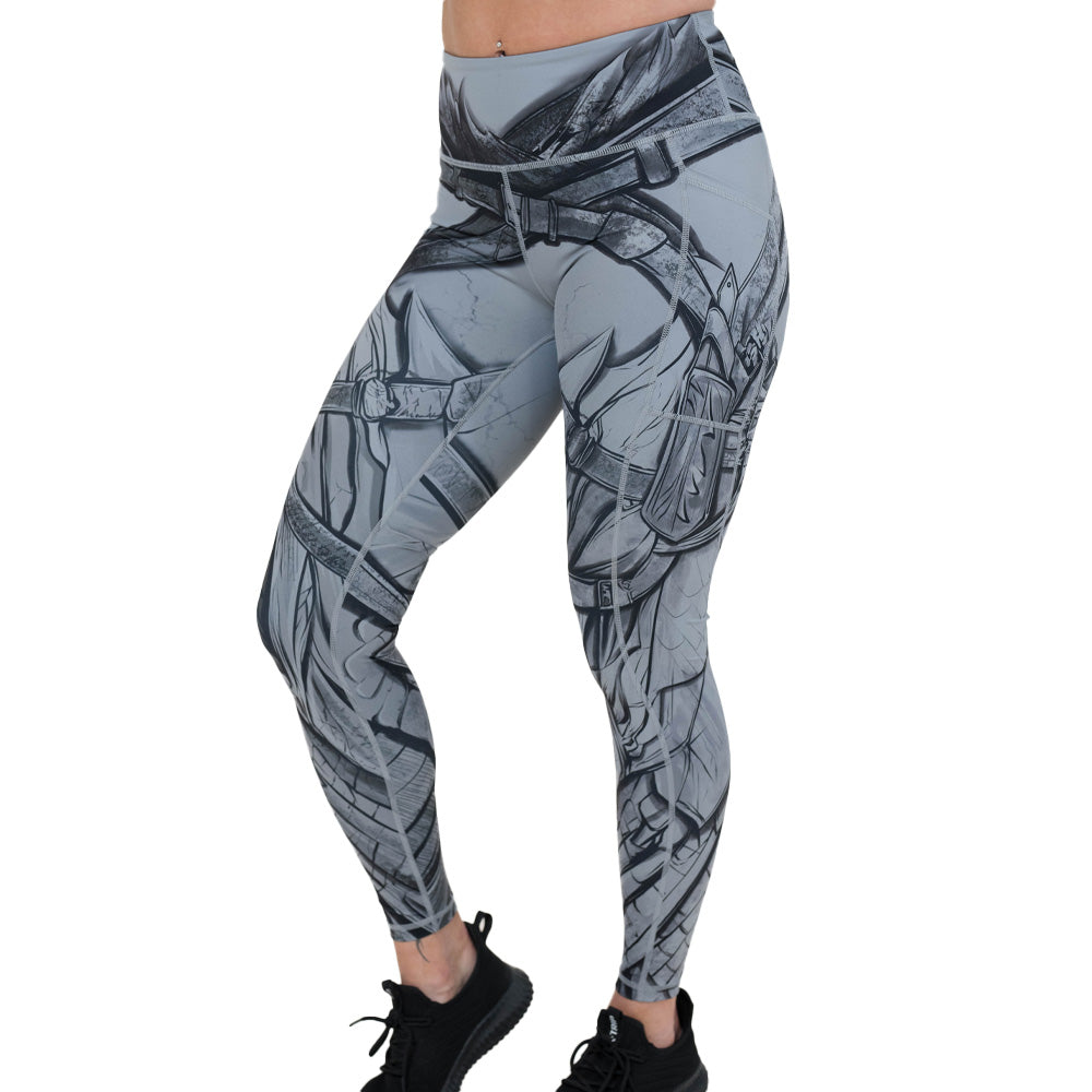 High Waist Warrior Leggings for Women - Yoga, Running & Workout - Comfortable & Stretchy Gym Leggings for Fitness & Active Lifestyle