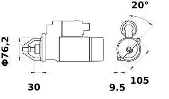 MAHLE Armature for Letrika (Iskra) Starter Motor 24V DC 3kW - Replacement Part for Heavy-Duty Trucks & Industrial Equipment