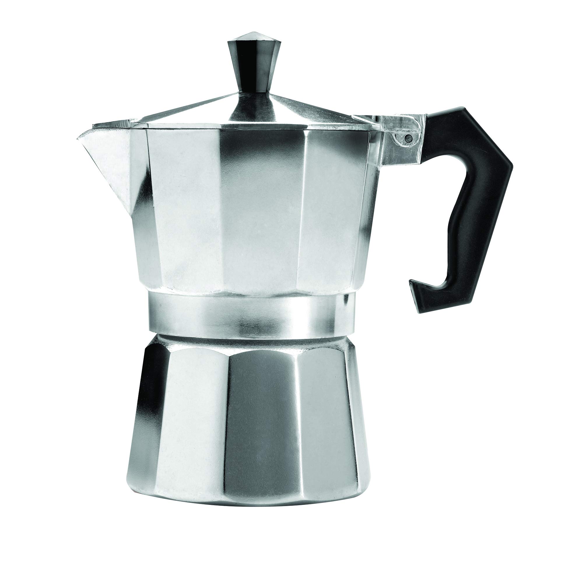 Primaria Classic Stovetop Espresso Maker - 3 Cup Italian Moka Pot for Authentic Cuban & Italian Coffee - Stainless Steel Stove Top Coffee Brewer for Home & Office Use