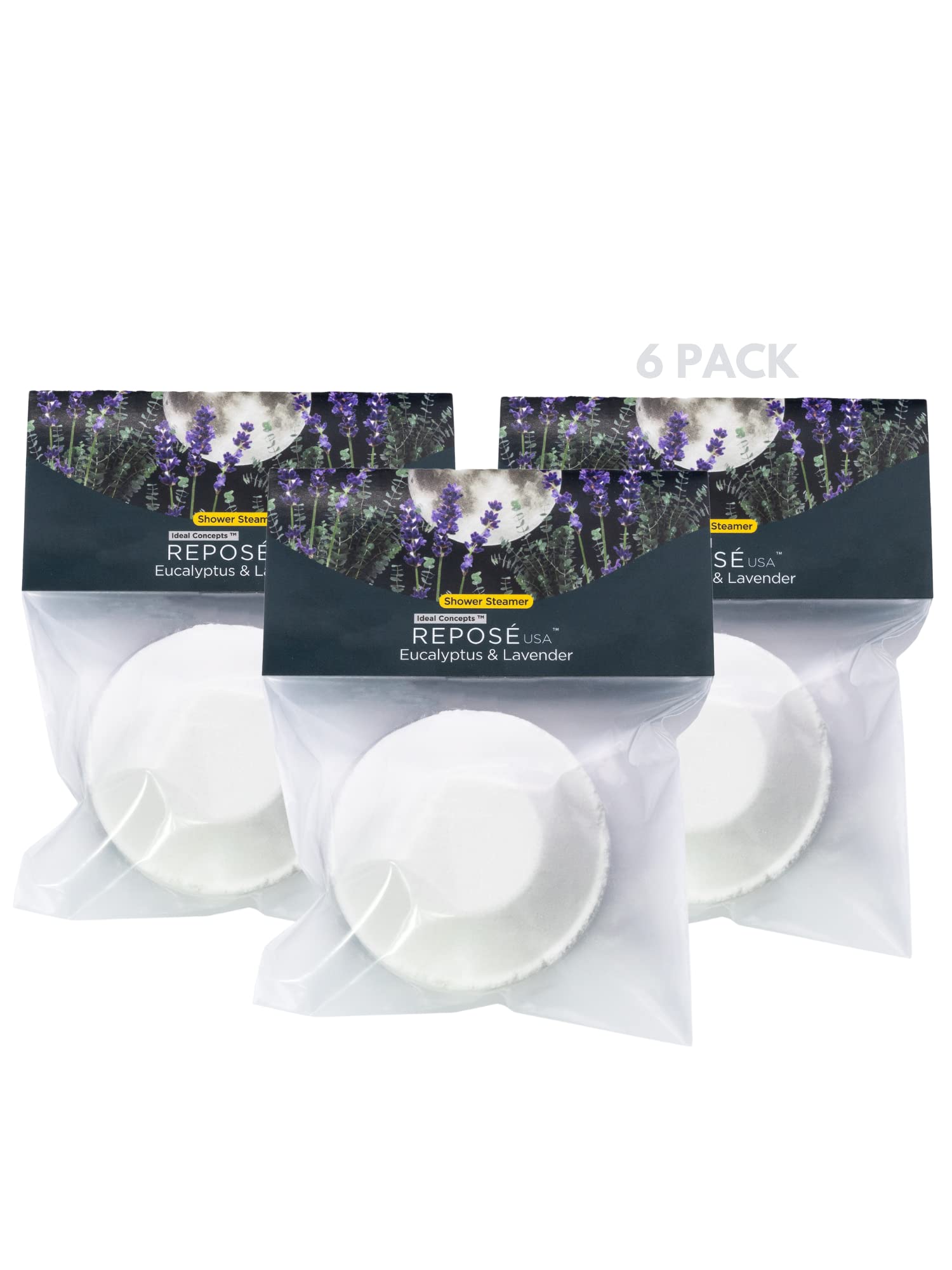 Eucalyptus & Lavender Shower Steamer - Aromatherapy Bath Bombs for Relaxation & Stress Relief (6-Pack) | Perfect for Spa Night, Self-Care & Gift Giving