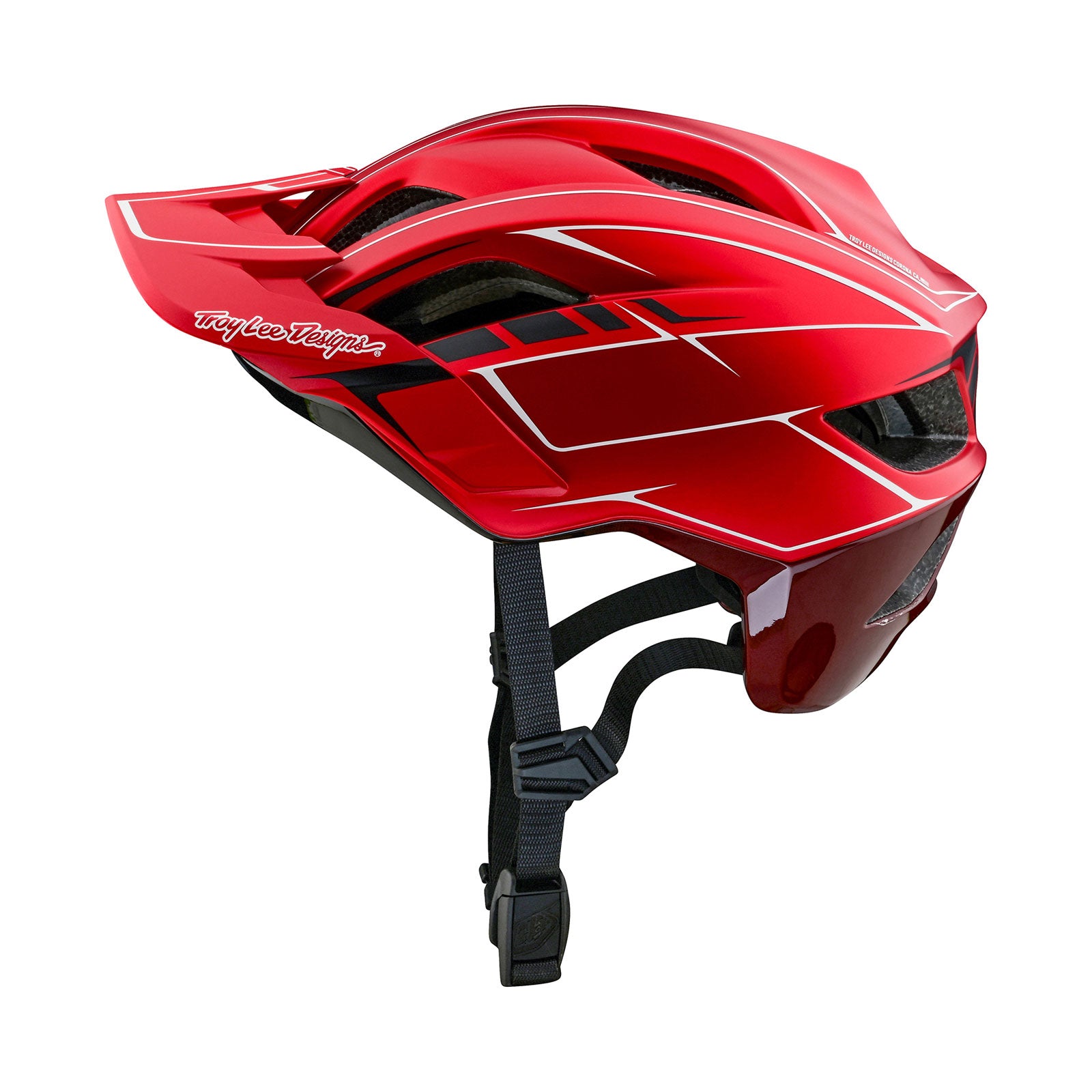 Flowline SE Helmet - Pinstripe Red Motorcycle Helmet for Men & Women - Lightweight & Durable for Street Riding, Racing & Commuting