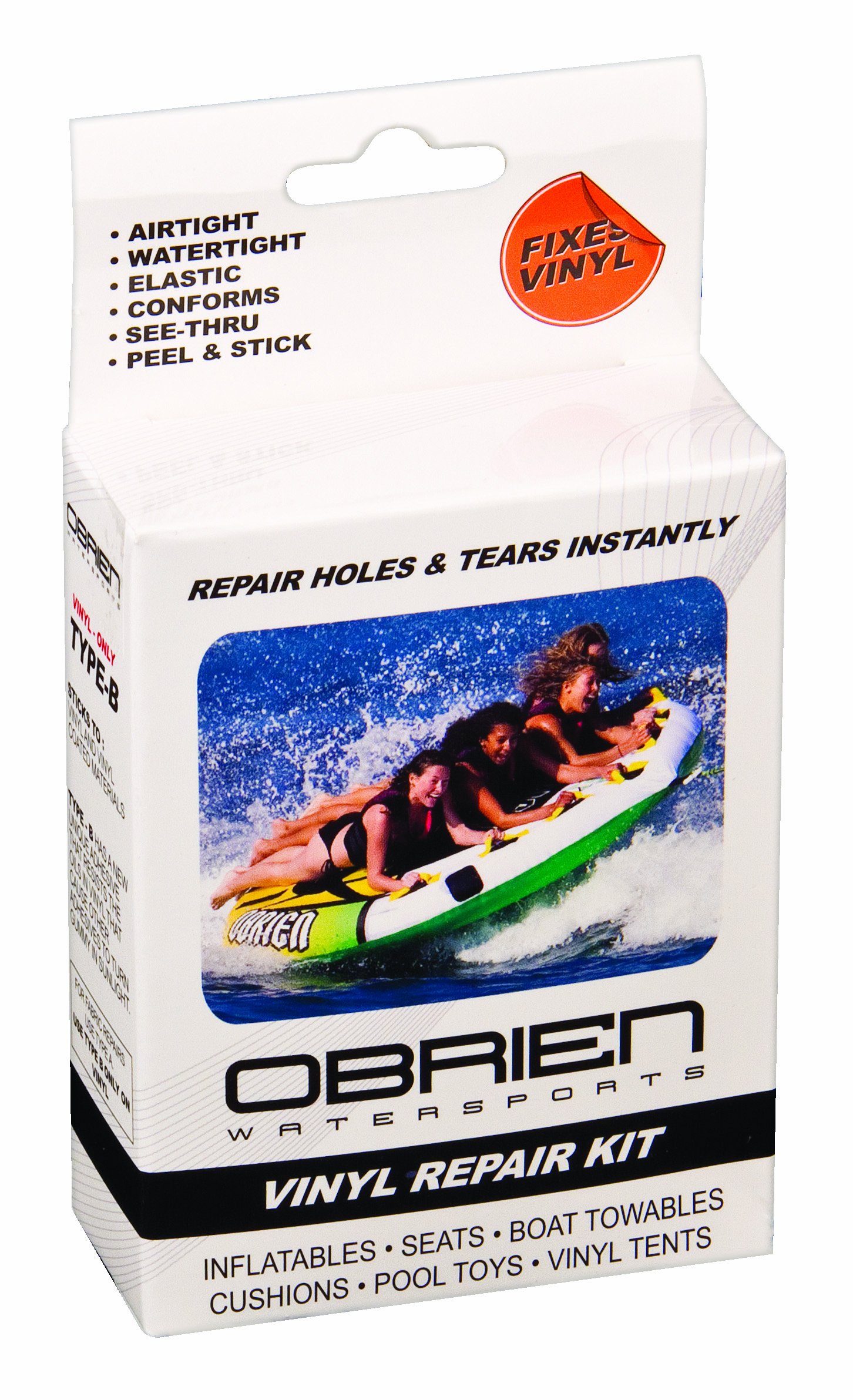 O'Brien Tear Aid Patch Kit - Quick Repair for Inflatable Boats, Kayaks, Tents & Outdoor Gear - Waterproof & Durable for Emergency Fixes on Adventures