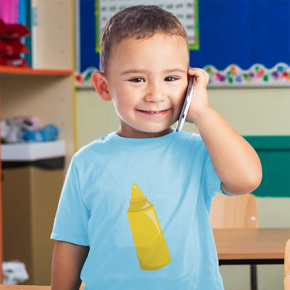 Funny Mustard Condiment Toddler T-Shirt - 100% Cotton Yellow Graphic Tee for Boys & Girls (4T) - Cute Baby Outfit for Playdates & Family Photos