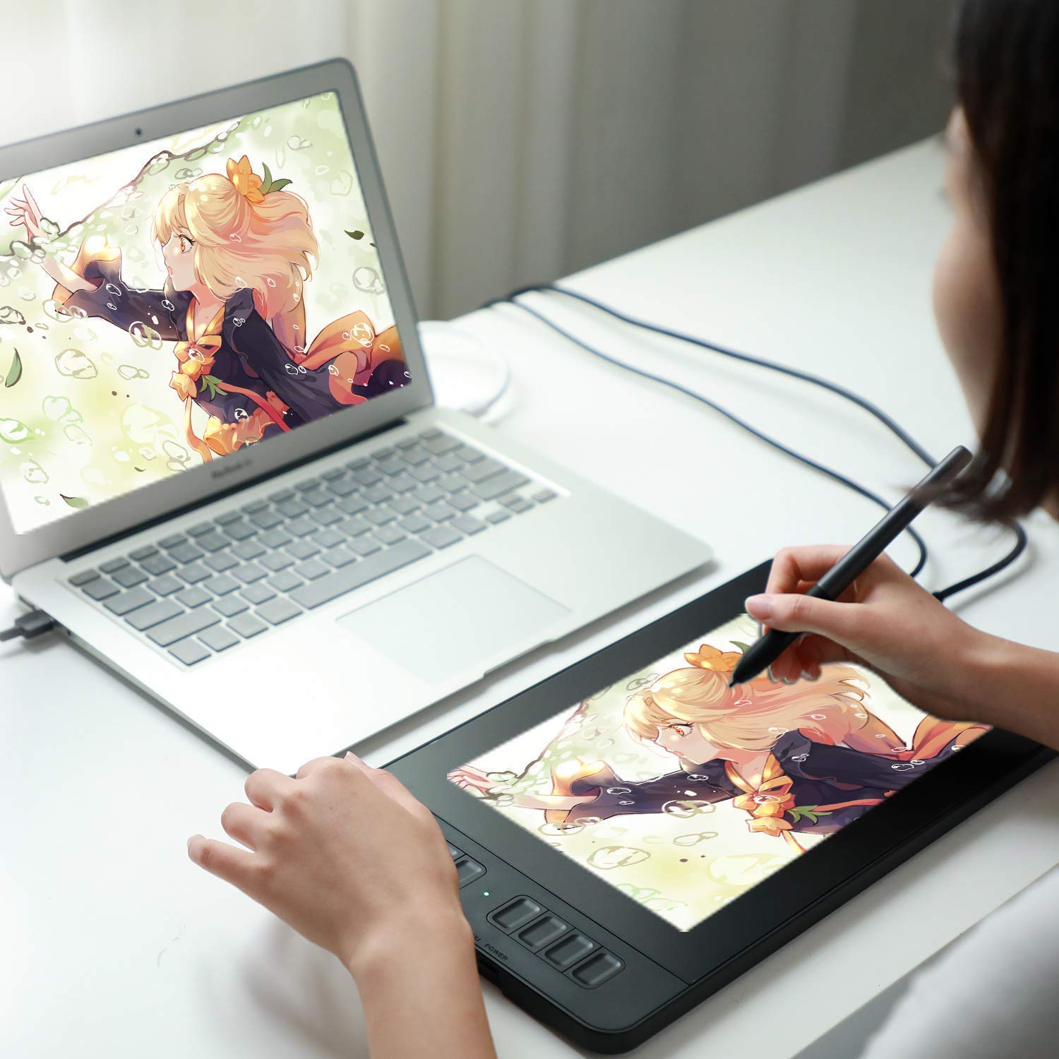 GAOMON PD1161 11.6 Inch Drawing Tablet with Tilt Support - 8192 Pressure Levels, Battery-Free Stylus Pen (AP50), 8 Shortcut Keys & Stand (GMS01) - Perfect for Digital Art, Graphic Design & Online Teaching