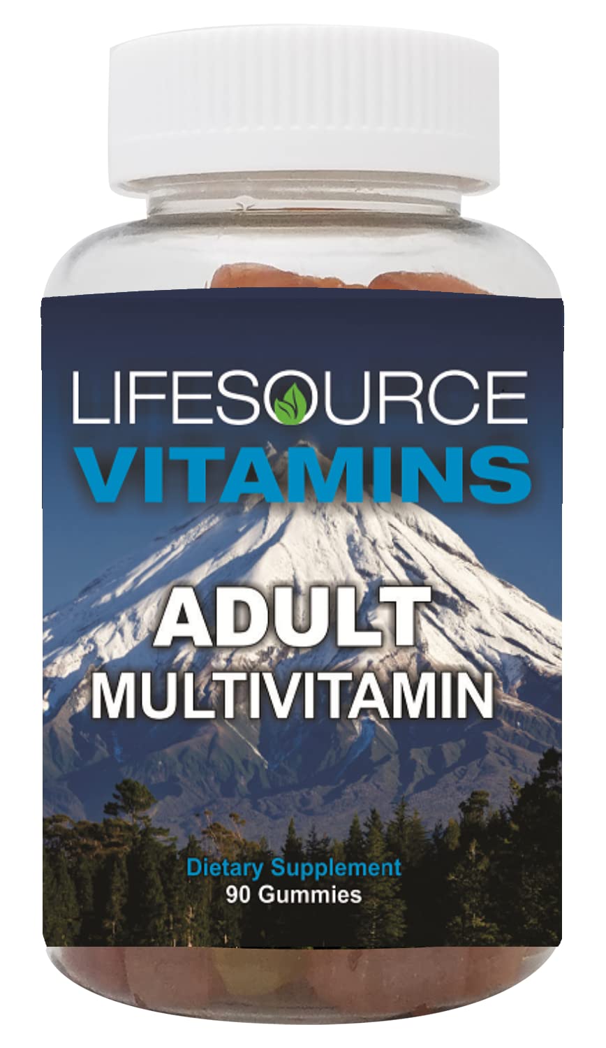 LifeSource Vitamins Adult Multivitamin Gummies - 90 Count (45 Day Supply) - Delicious Mixed Berry Flavor - Complete Essential Vitamins & Minerals for Daily Wellness - Perfect for Busy Adults & On-the-Go Nutrition