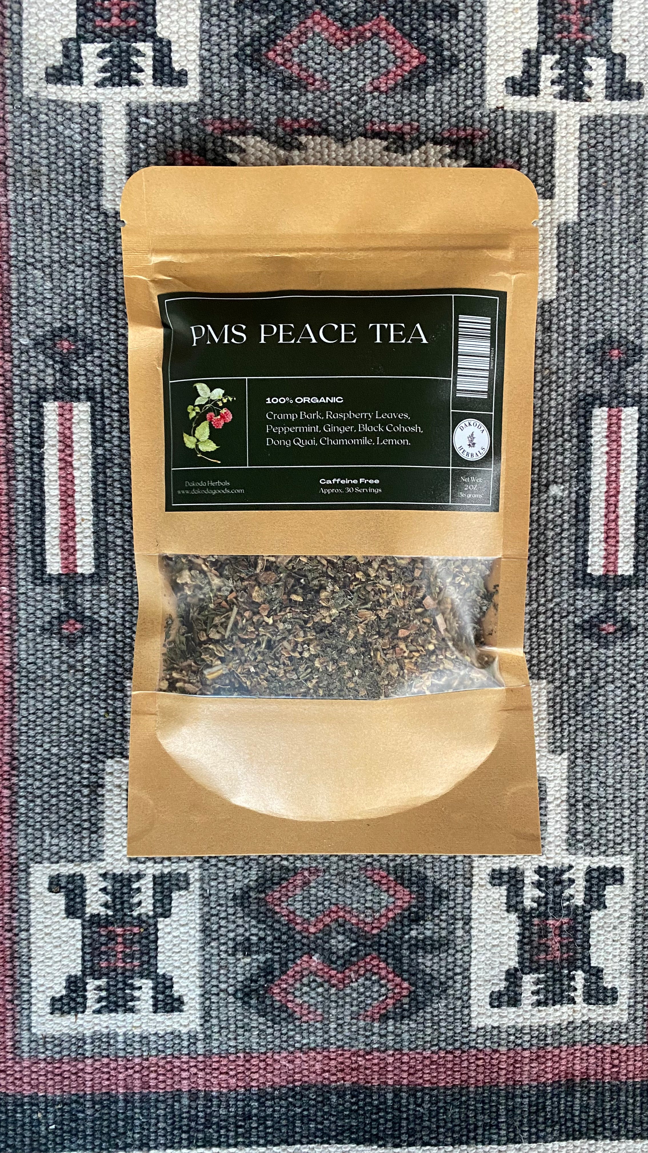 Organic PMS Peace Tea Blend - Herbal Relief for Menstrual Cramps, Hormonal Balance & Wellness | Natural Remedy for Period Pain & Stress Relief | Perfect for Relaxation & Self-Care During Your Cycle