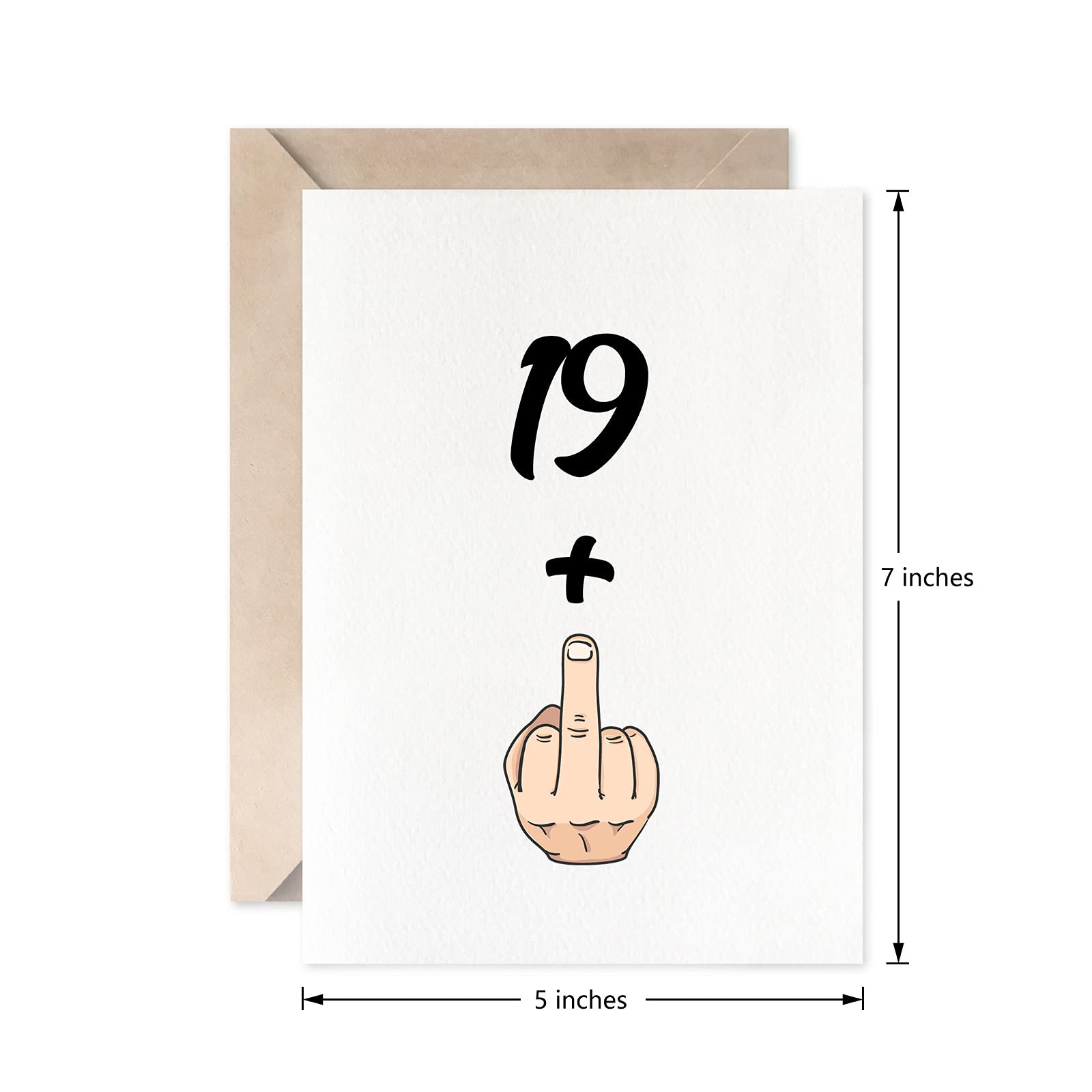 Funny 20th Birthday Card for Her or Him - 19+1 Sweet 20 Years Old Joke Gift Card - Perfect for 20th Birthday Parties, Milestone Celebrations & Humorous Greetings