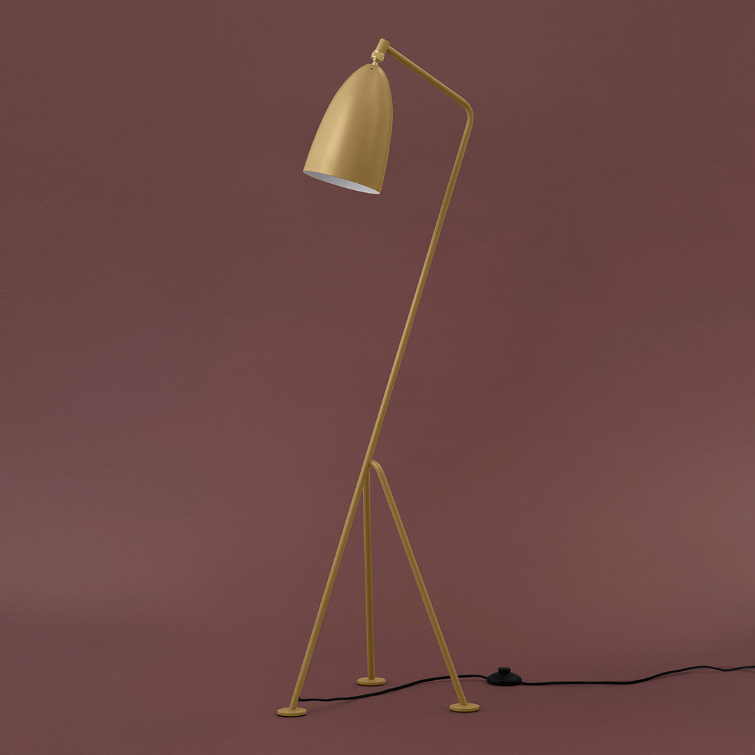 Modern Grossman Gräshoppa Adjustable Floor Lamp - Scandinavian Design for Living Room, Bedroom & Office - Bright LED Reading Light with Flexible Gooseneck