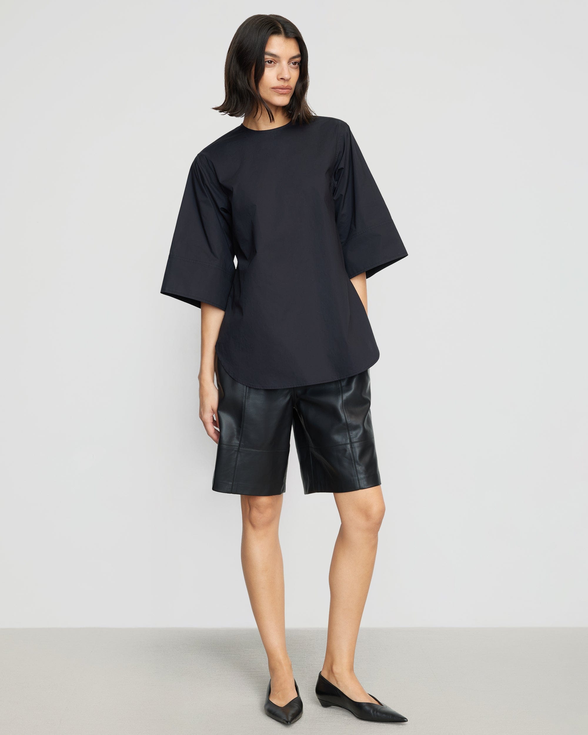 Catie Oversized Tulip Hem Blouse with Side Zipper - Stylish Women's Casual Tops for Work, Date Night & Everyday Wear