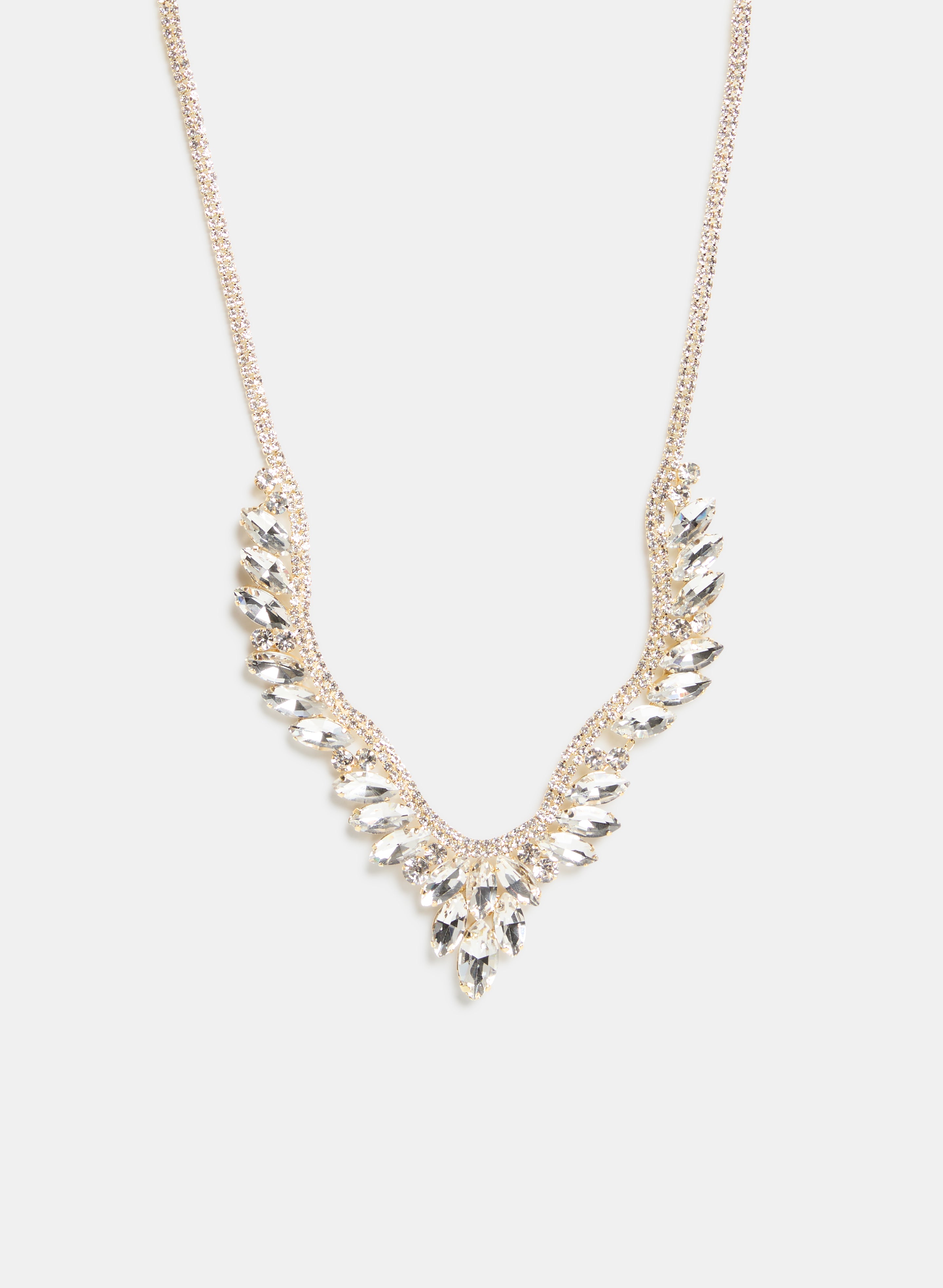 Elegant Crystal Chain Necklace for Women - Sparkling Fashion Jewelry Gift for Party, Wedding & Everyday Wear