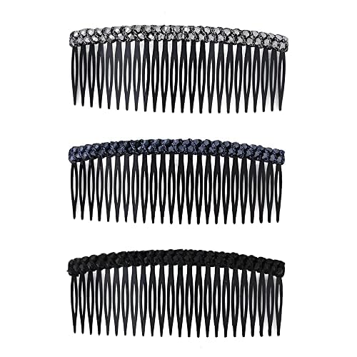Elegant Hair Comb Pins for Women - Set of 3 Western Style Hair Clips (Side Comb, Juda Pin, Decorative Hair Accessories) - Perfect for Weddings, Parties, and Everyday Styling