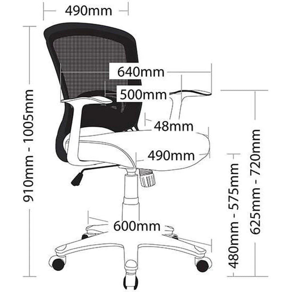 Ergonomic Mesh Back Office Chair with Adjustable Height - Perfect for Home Office, Gaming, and Workspace Comfort